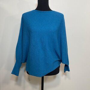 Kerisma Teal Blue Batwing Lightweight Sweater Womens